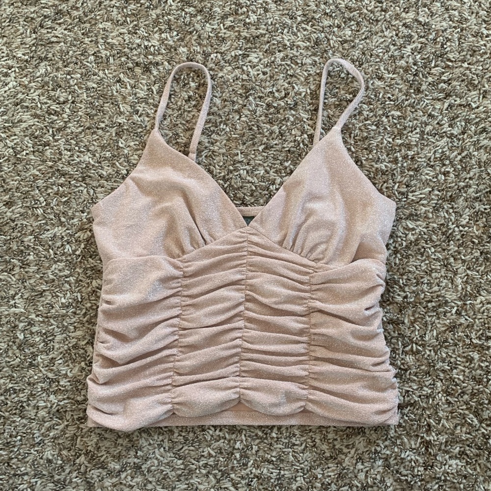 sparkly baby pink top